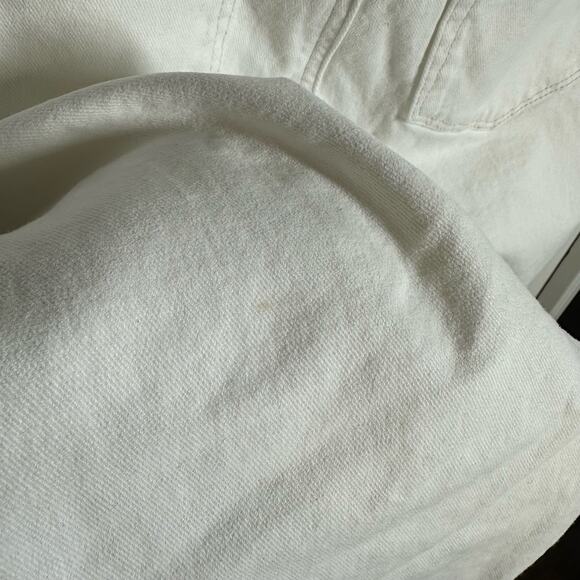 Paige White Denim Colette Crop Flare Raw Hem Jeans Size 29 - Picture 6 of 10